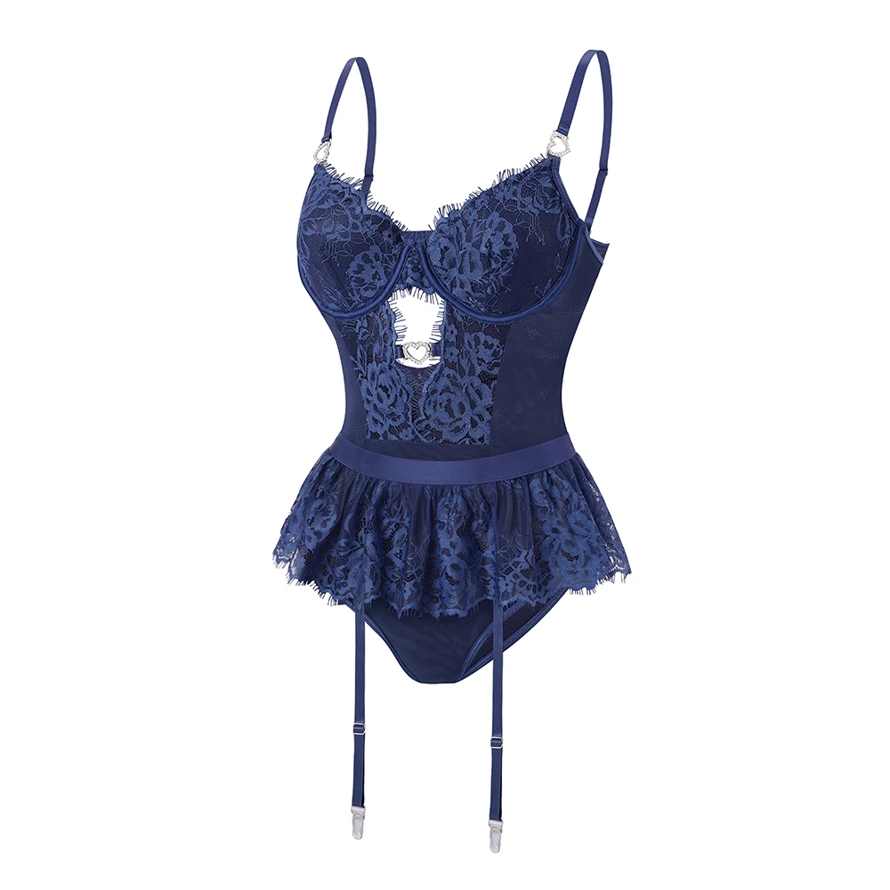 Voltsify Sexy Bodysuit Lingerie Set with Garter Belt - Image 5