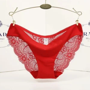 Women’s Invisible Underwear Spandex Crotch intimate women sexy lace Black floral panties seamless panty