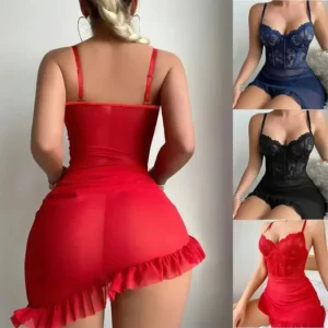 Transparent Underwire Bra Erotic Set Sexy Fairy Lingerie Women’s See Through Lace Nightdress Pajamas Sets Delicate Sexy Nighty