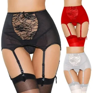 High-Waisted Garter Belt Sexy Lingerie Lace Underwear – Women’s Size for Bedroom Play