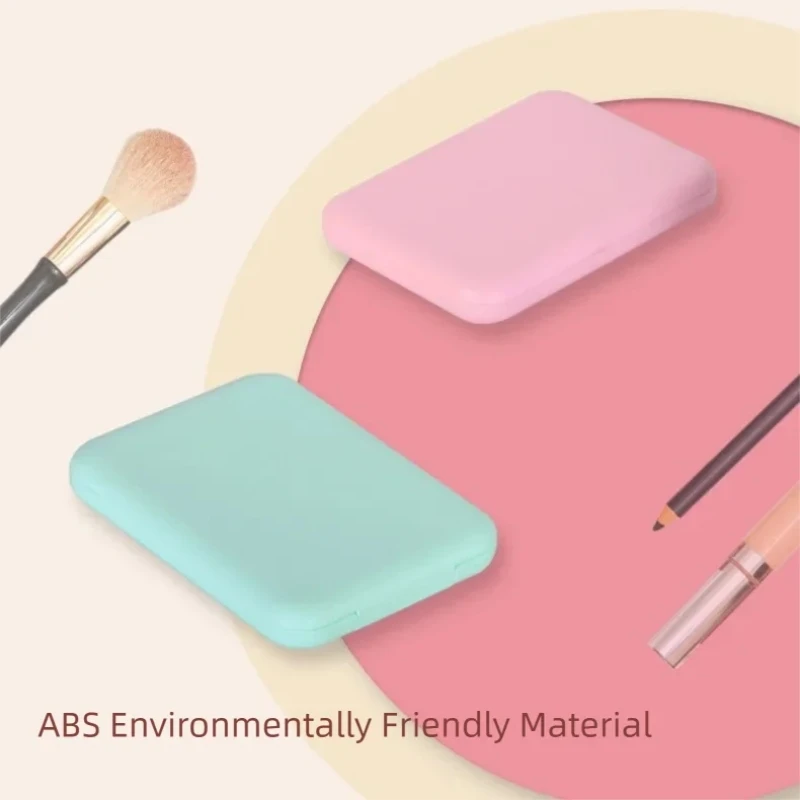 Compact Folding Mirror Portable Mini LED Makeup Mirror With 8 LED, 2x Magnification Button Battery Powered - Image 5