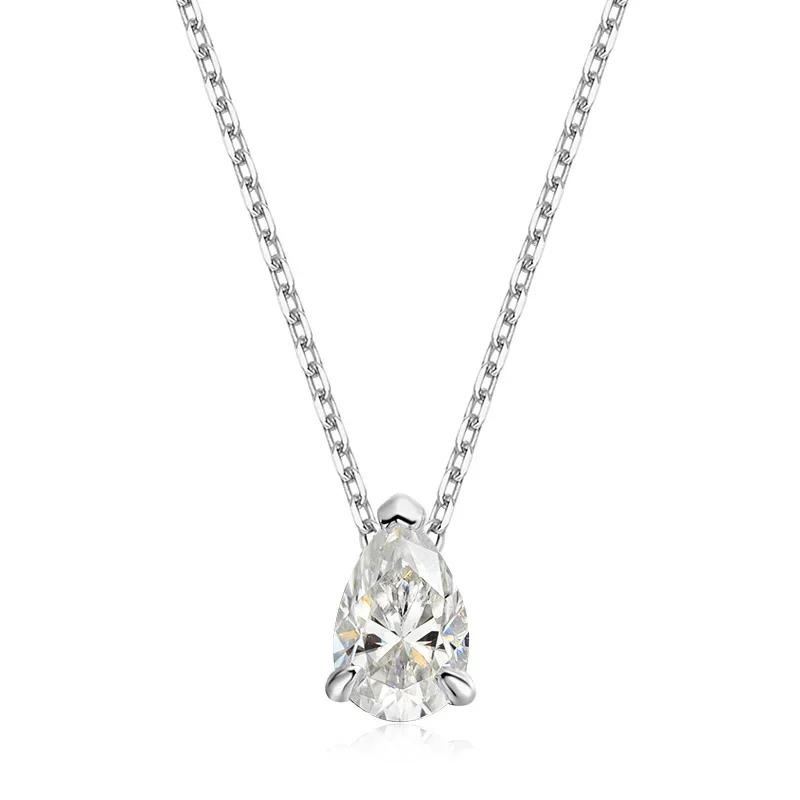 Smyoue 1-4CT Pear Cut Moissanite Pendant Necklace for Women Girls 3 Designs Lab Diamond Wedding Silver 925 Chains Fine Jewelry - Image 10