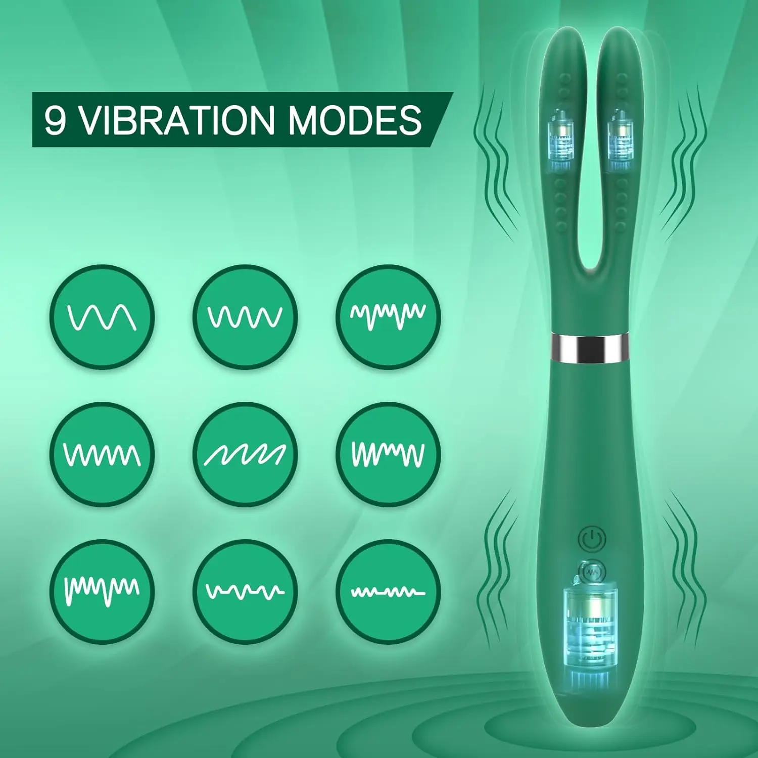 Sex Toys Clitoral Vibrator Dildo with Rabbits Ears, Women Vibrator G Spot Vibrator with 9 Vibration Modes, Clit Stimulator Adult - Image 6