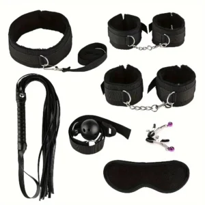 Sex Toy BDSM Kits Plush Bondage Set Handcuffs Sex Games Whip Gag Nipple Clamps Toys For Couples Exotic Accessories No Vibrator