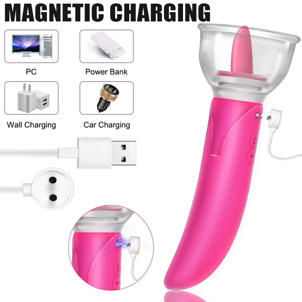 Dildo Vibrator Clitoris G-spot Vibrator Vagina Breast Massage Dual Head Sex Toys for Women Tongue Licking Pump - Image 3