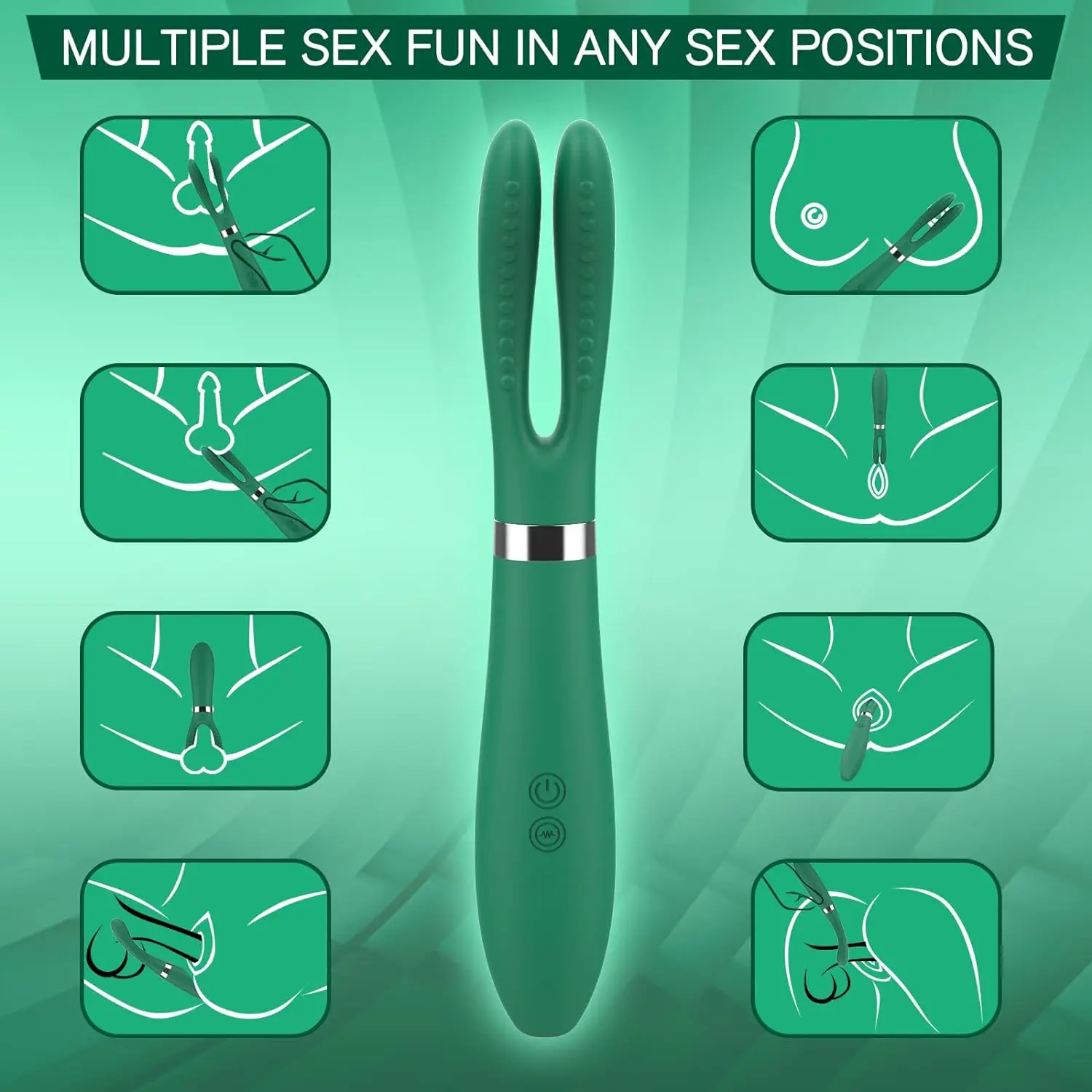 Sex Toys Clitoral Vibrator Dildo with Rabbits Ears, Women Vibrator G Spot Vibrator with 9 Vibration Modes, Clit Stimulator Adult - Image 5